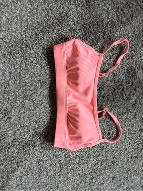 Xhilaration Pink Ribbed Bikini Top